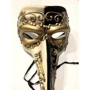 Handmade Venetian Carnival Mardi Gras Halloween Long Nose Masquerade Mask Music